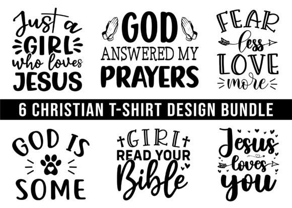 6 Christian T-Shirt Design Bundle Graphics Review