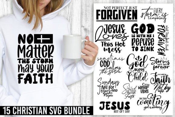Christian SVG Bundle: Faith Graphics for T-Shirt Designs