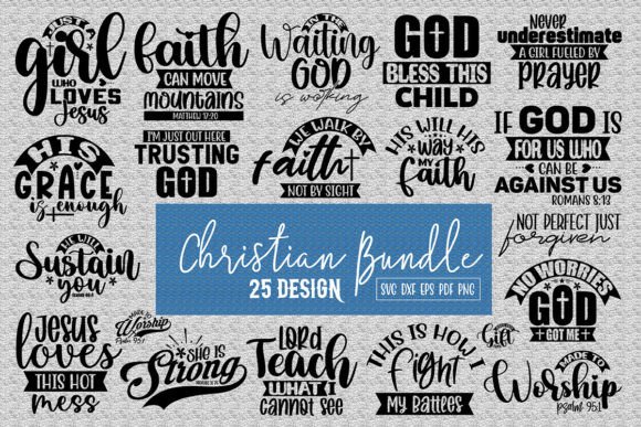 Christian SVG Bundle: Faith Graphics & T-Shirt Designs