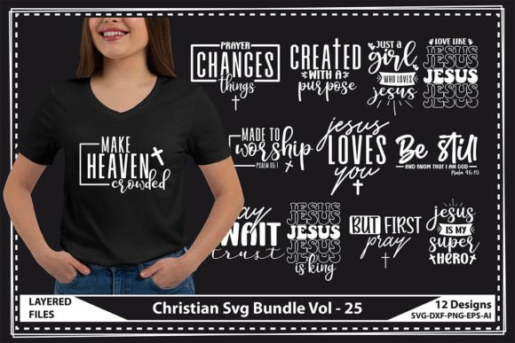 Christian Svg Bundle Vol - 25: Graphics & T-Shirt Designs