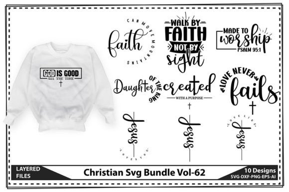 Christian Svg Bundle Vol-62: Graphics & T-Shirt Designs