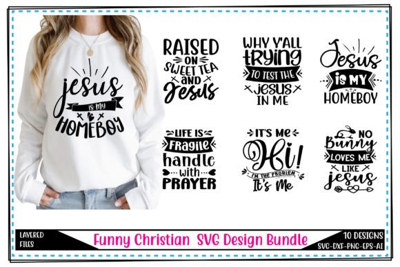 Funny Christian SVG Bundle Vol.1 Graphics Review