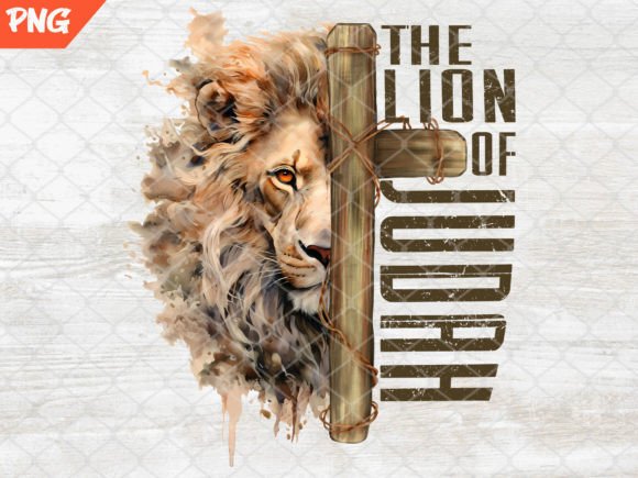Jesus Lion of Judah Christian Png Graphics & T-Shirt Designs